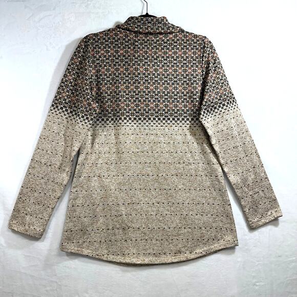 Marley Lilly Brown Large Pullover Sweatshirt Pattern Monogram Initial JWR Fall - Picture 6 of 12